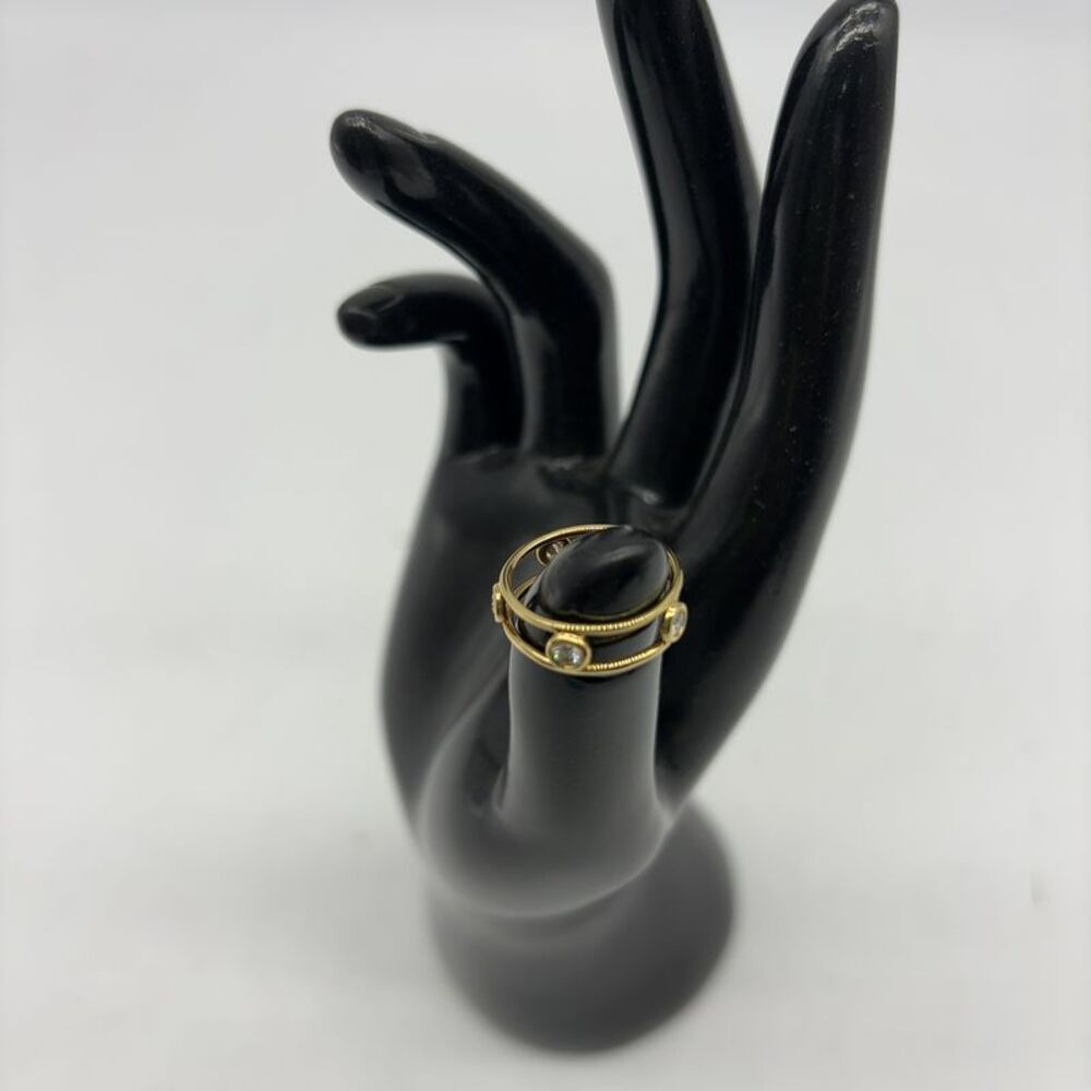Tiffany & Co. 18k Gold Diamond Double Wire Ring